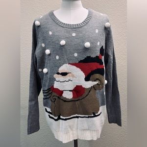Carolyn Taylor Plus Size Ugly Christmas Sweater Santa Claus Size 1X